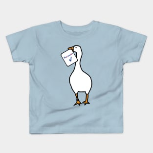 Game Goose with Vaccinated Sign Kids T-Shirt